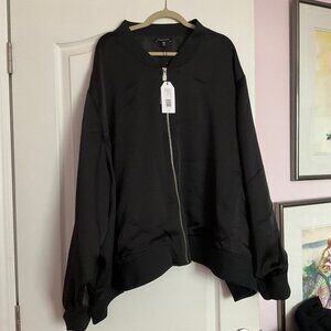 Black Bomber Jacket by Universal Standard